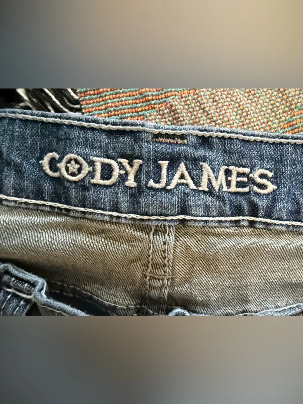 Cody James Straight Leg Jeans Medium Wash Western Denim Size 34x32